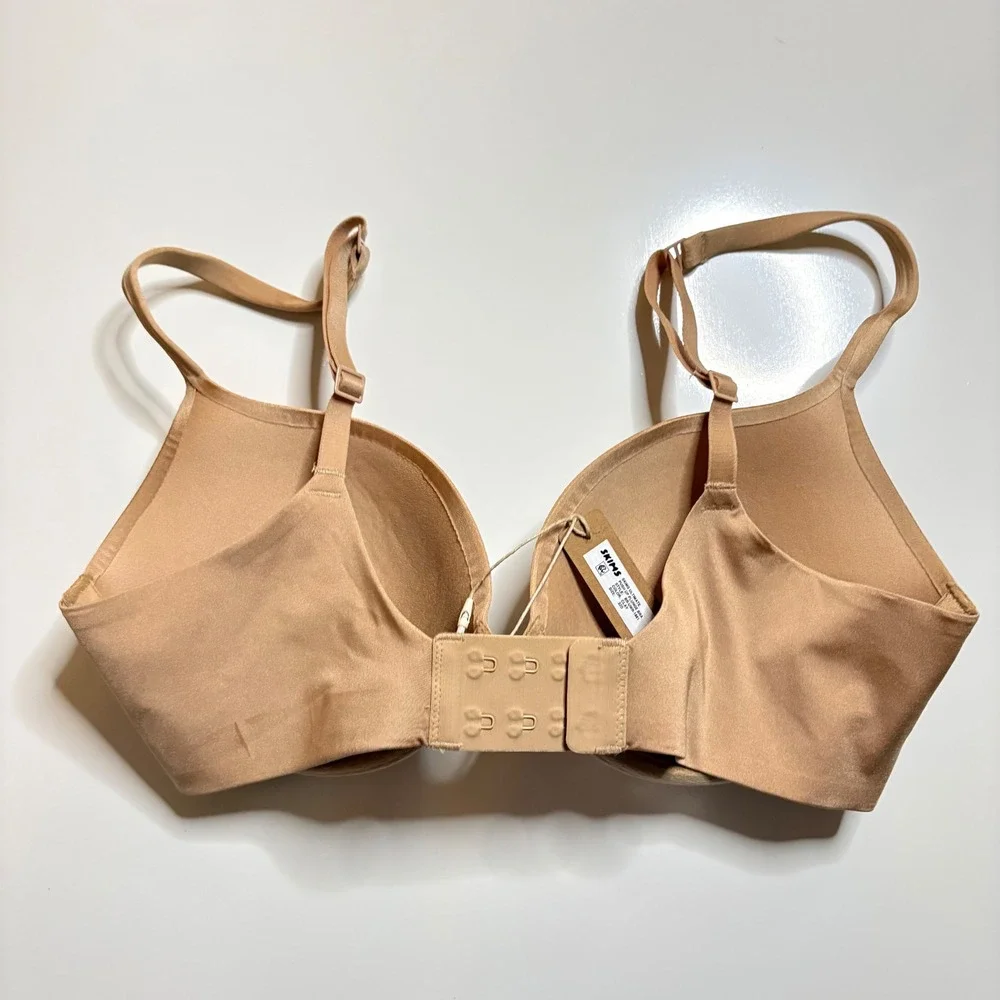 Skims NWT Ultimate Push Up Plunge Bra Womens 32D Clay Intimates